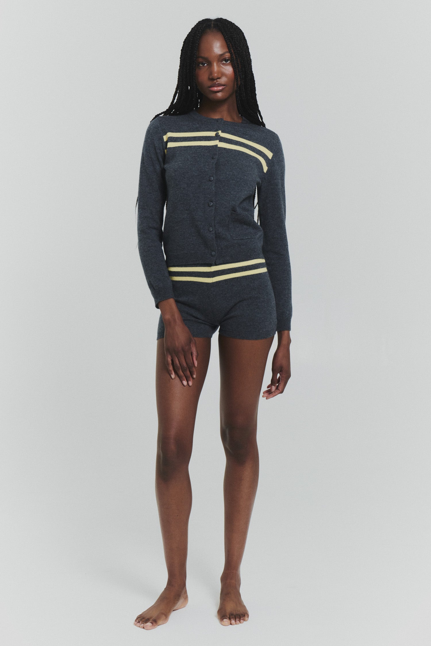 Stripe Knit Shorts