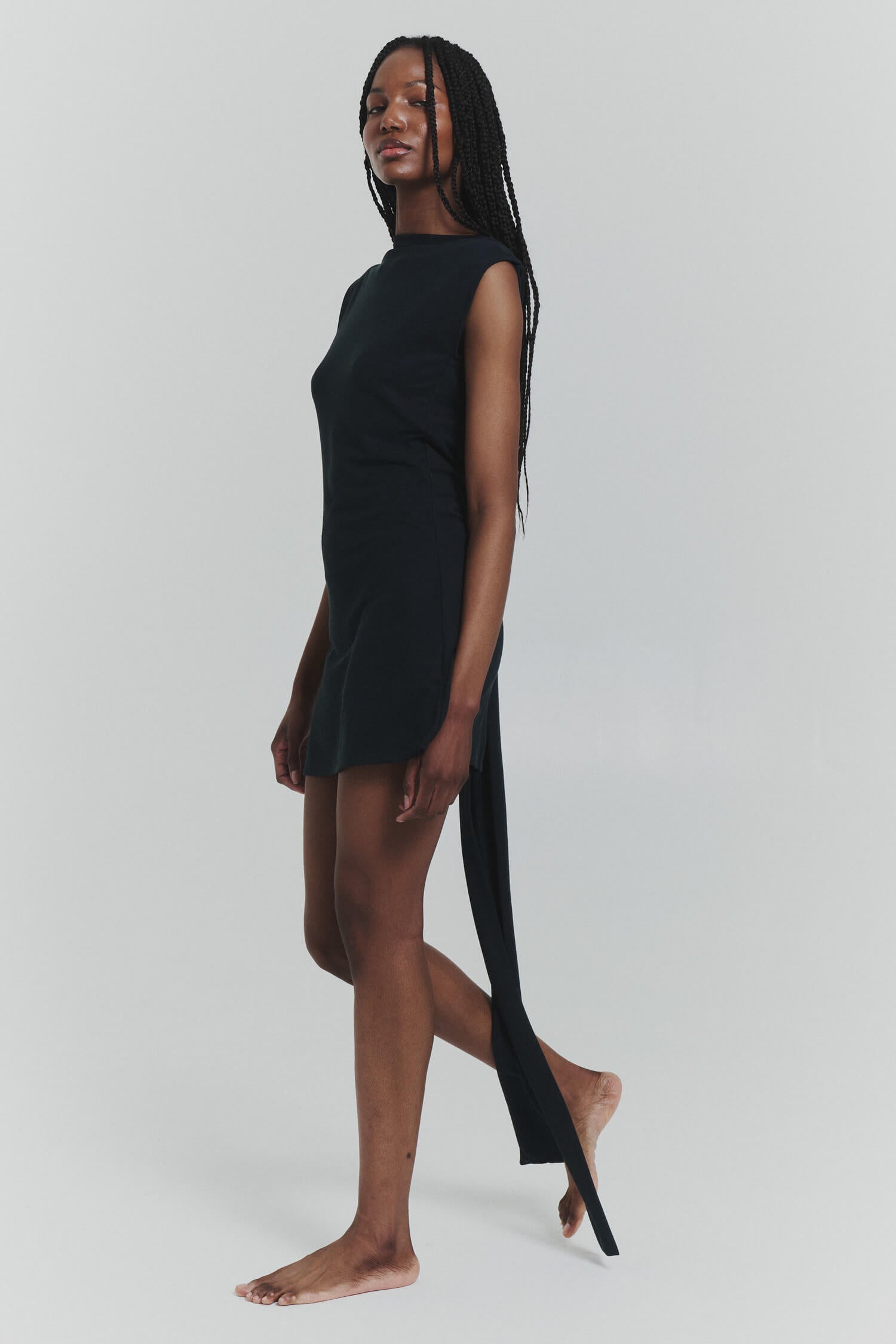 Low Cut Back Tie Dress