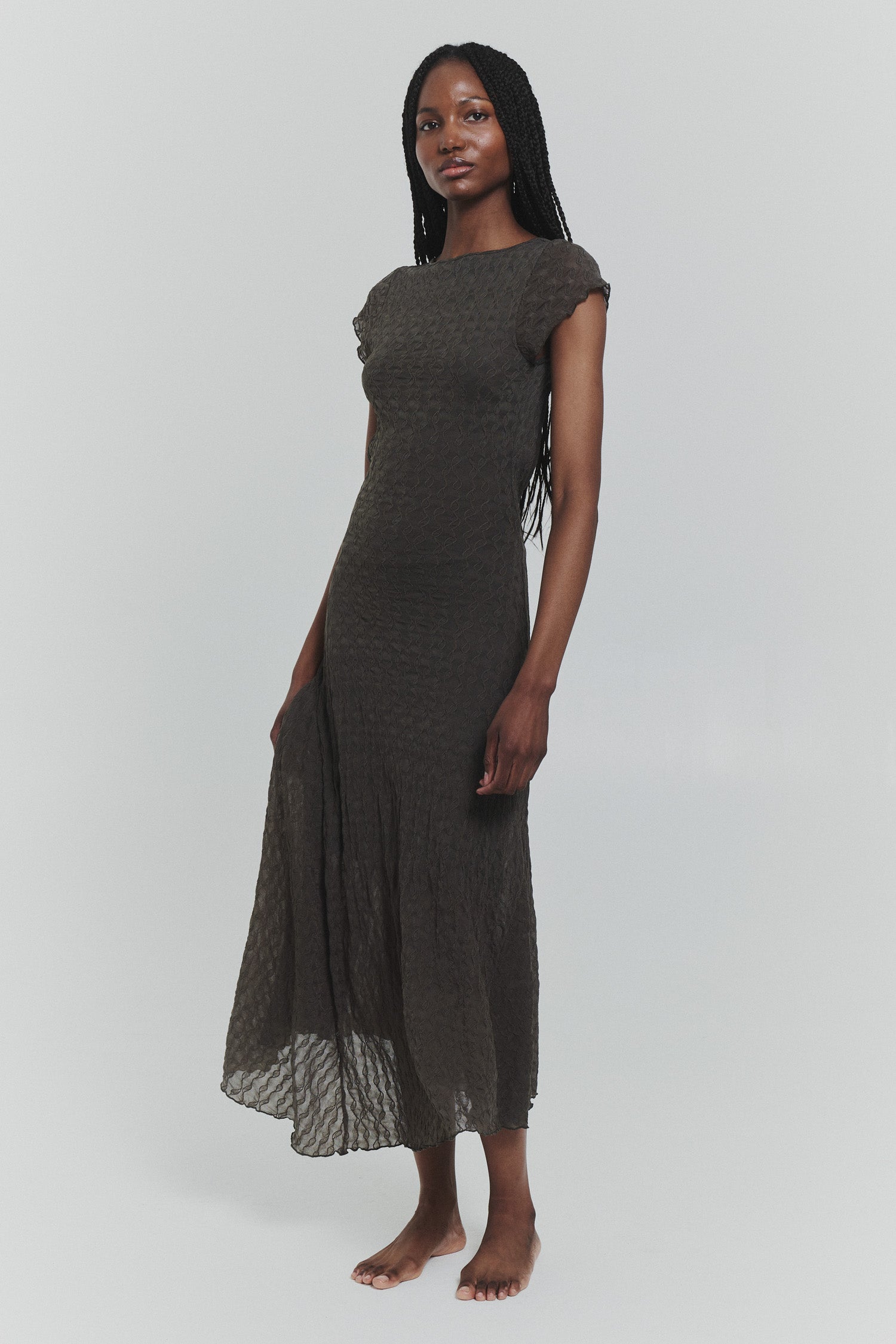 Asymmetrical Leafy Dress