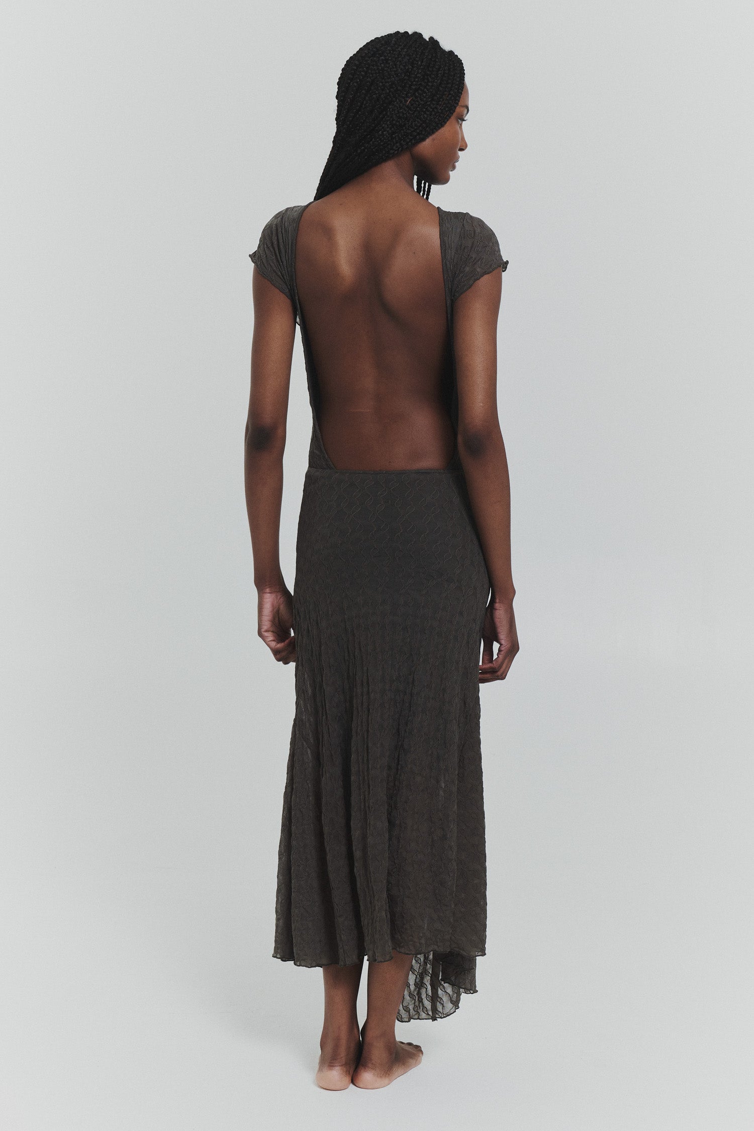 Asymmetrical Leafy Dress