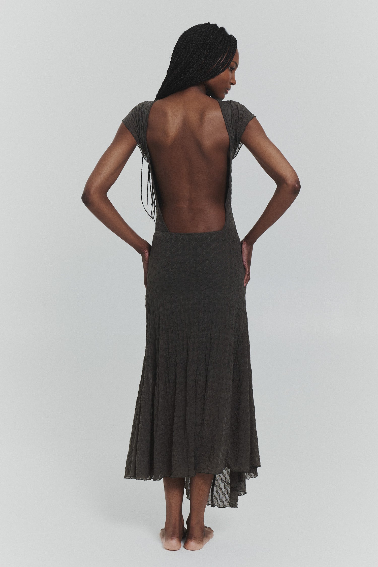 Asymmetrical Leafy Dress