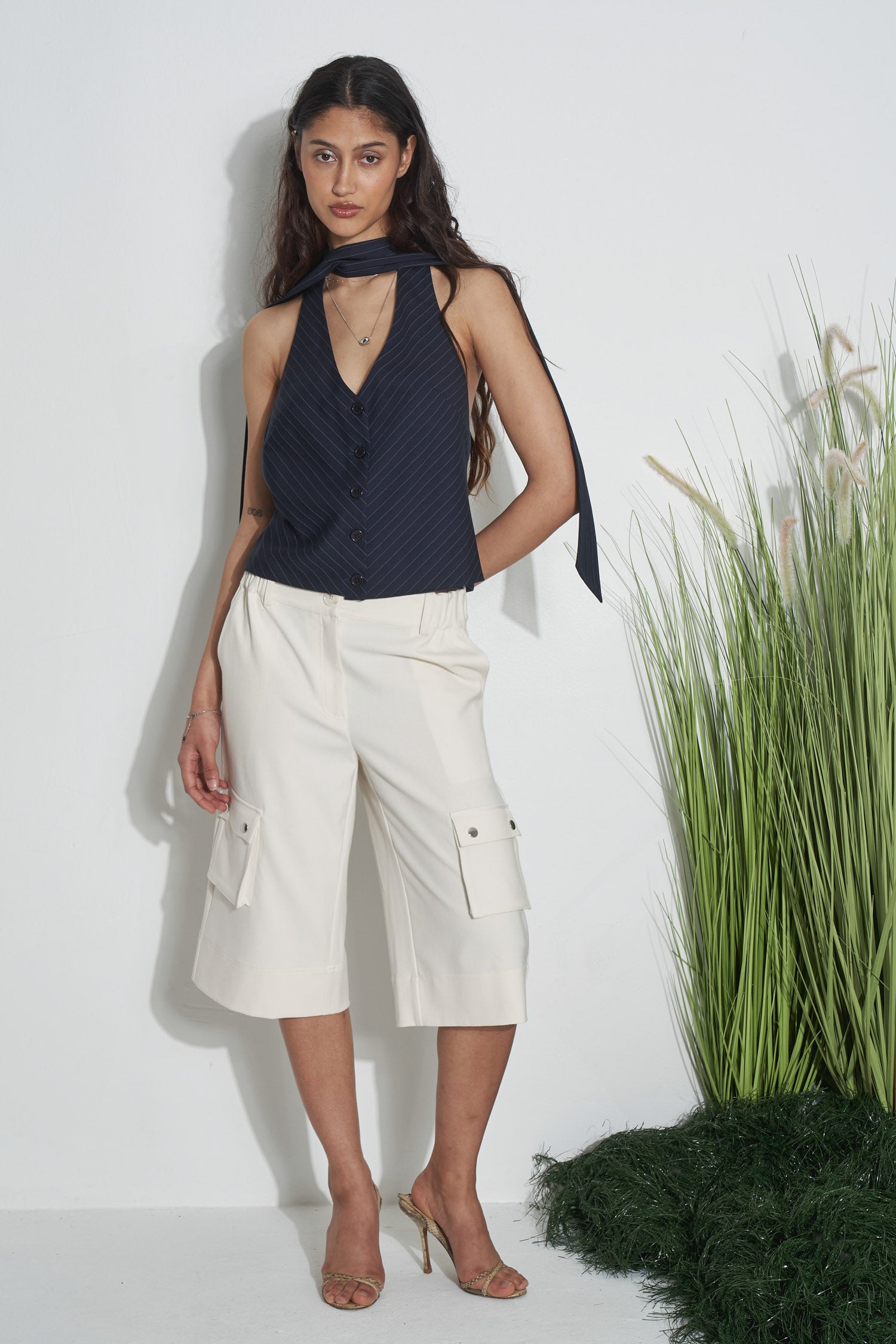 Chad Tie-Neck Halter Top